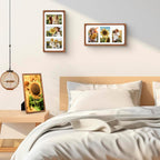 Golden State Art 4x6 Collage Picture Frame,Solid Wood & Real Glass,3 Photos