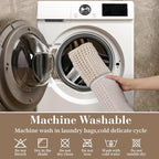 RESARE Waffle Bathroom Runner Rugs, Super Absorbent Bath Mat Non Slip Washable - Image 6