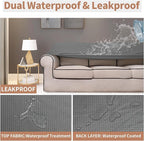 Easy-Going 100% Waterproof Loveseat Couch Cover, Dual Waterproof Sofa Cover - Image 3