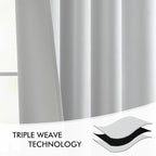 MIULEE Back Tab Light Blocking Curtains 108 Inch Long 2 Panels Set - Image 7