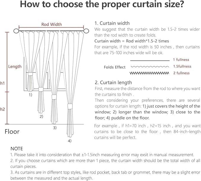 Joydeco 100% Blackout Curtains for Bedroom - Image 9