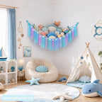 Stuffed Animals Net LED Light Toy Hammock for Kids Bedroom Storage