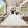 Ophanie Area Rugs 9x12 Living Room, Large White Bedroom Carpet, Big Shag Indoor by Ophanie