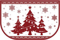 Ceenna Christmas Fireplace Hearth Rug Fire Resistant 24x36,White,Snowflake