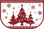 Ceenna Christmas Fireplace Hearth Rug Fire Resistant 24x36,White,Snowflake