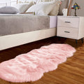 Goolela Pink Fur Rug for Bedroom Sheepskin Rug 2x6 Fluffy Runner Rug Dorm Fuzzy by Goolela
