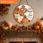 Give Thanks to the Lord Fall Decorations Sign for Home, Fall Christian Sign