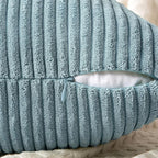 MIULEE Sky Blue Decorative Euro Sham Pillow Covers 24x24 Inch - Image 3