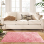 Ciicool Pink Fur Fluffy Rug, 2x4 ft Small Faux Fur Rugs - Image 2