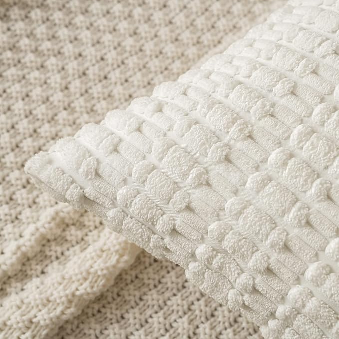 MIULEE Pack of 2 Corduroy Decorative Euro Sham Throw Pillow Covers 24x24 Inch - Image 8