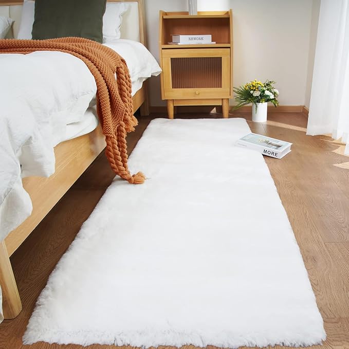 Ghouse Ultra Soft Faux Rabbit Fur Rug, Machine Washable Area Rugs by Ghouse