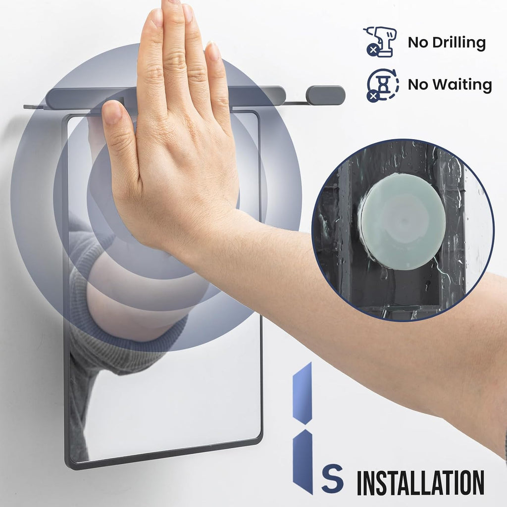 TAILI Shower Mirror Fogless, Shaving Mirror for Shower, Anti-Fog Mirror