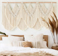 Macrame Wall Hanging Wedding Hanger Tassel Knotting Boho Decor 47"W*25"L