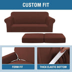 H.VERSAILTEX 3 Piece Stretch Sofa Covers - Image 4