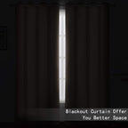 LEMOMO Cappuccino Thermal Blackout Curtains/52 x 54 Inch/Set of 2 Panels Room - Image 3
