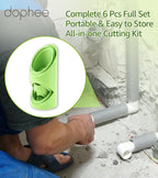 dophee 6pcs Pipe Insulation Cutting Guide Set, Green 15mm-53mm
