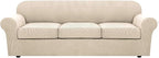 4 Piece Stretch Sofa Covers for 3 Cushion Couch Covers Furniture Slipcovers for by HVERSAILTEX