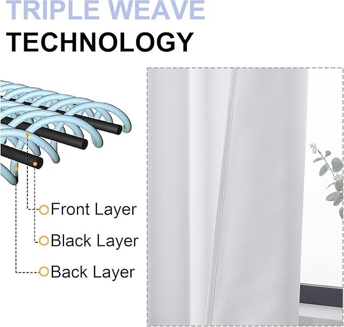 Simplebrand Ava Pure White Long 10ft Curtains - Image 5