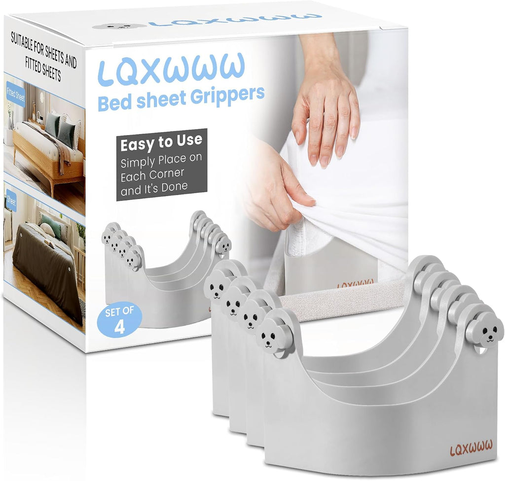 Sheet Holders 4-Pack One-Time Install No Straps Needed