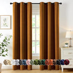 MIULEE Gold Brown Blackout Curtains by MIULEE