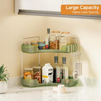 Corner Counter Organizer, 2-Tier Bathroom & Kitchen Storage Tray