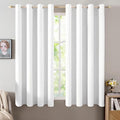 MIULEE Linen Textured Curtains for Bedroom Solid 100% Blackout Thermal by MIULEE