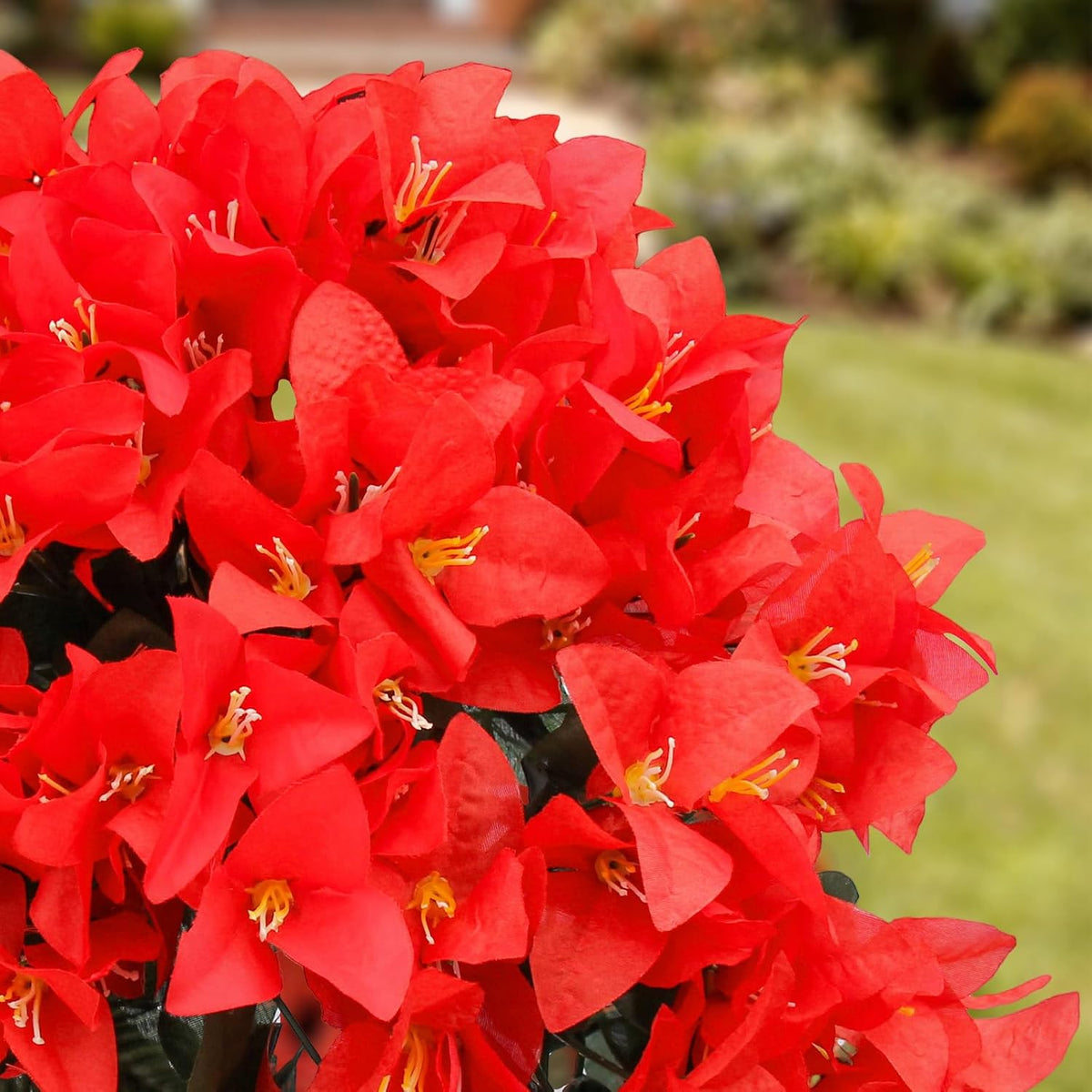 Faux Bougainvillea Artificial Flowers Fake Plants, 2 PCS Red