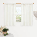 LAMIT Natural Ivory Linen Curtains 45 Inches Long by LAMIT