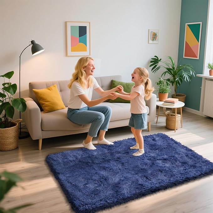 Shag Area Rug for Bedroom 3x5, Soft Fuzzy Rug Non-Shedding Indoor Plush Carpet - Image 5