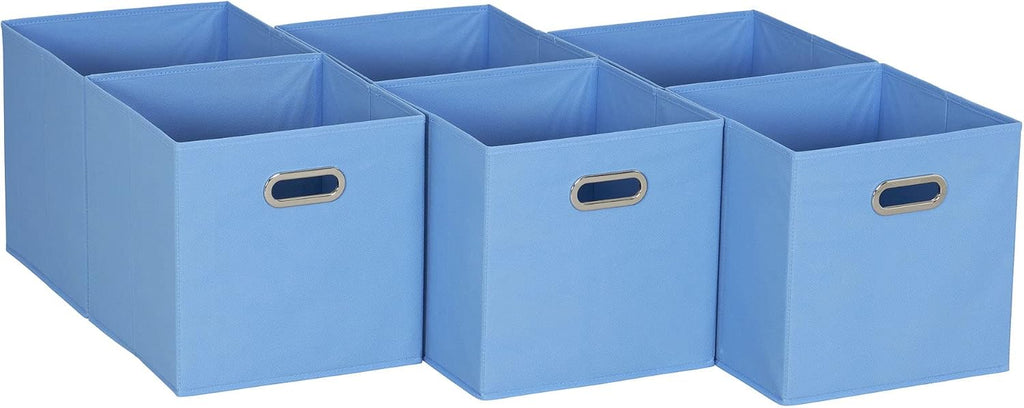 Household Essentials 6 ct Open Fabric Cube Storage Bins, Forest Green