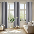 MIULEE Light Grey Blackout Curtains - Image 6