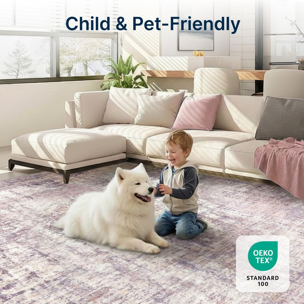 Abstract Area Rug 3x5 Ft Washable Rugs for Entryway Indoor