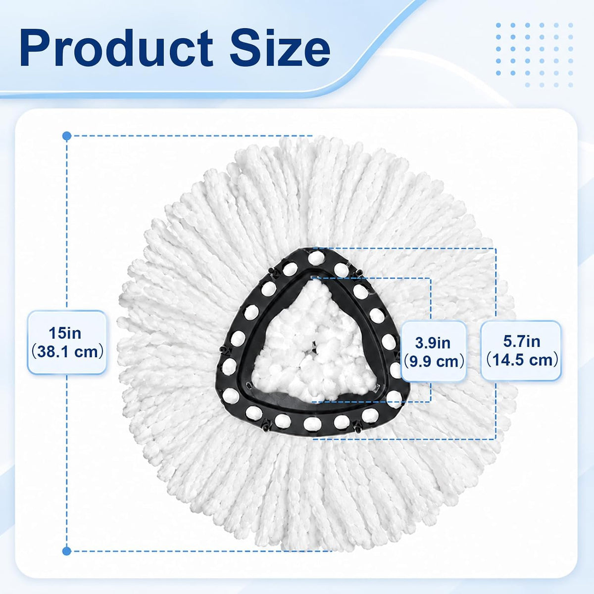 10Pack Spin Mop Replacement Heads,100% Microfiber,Household Floor Cleaning