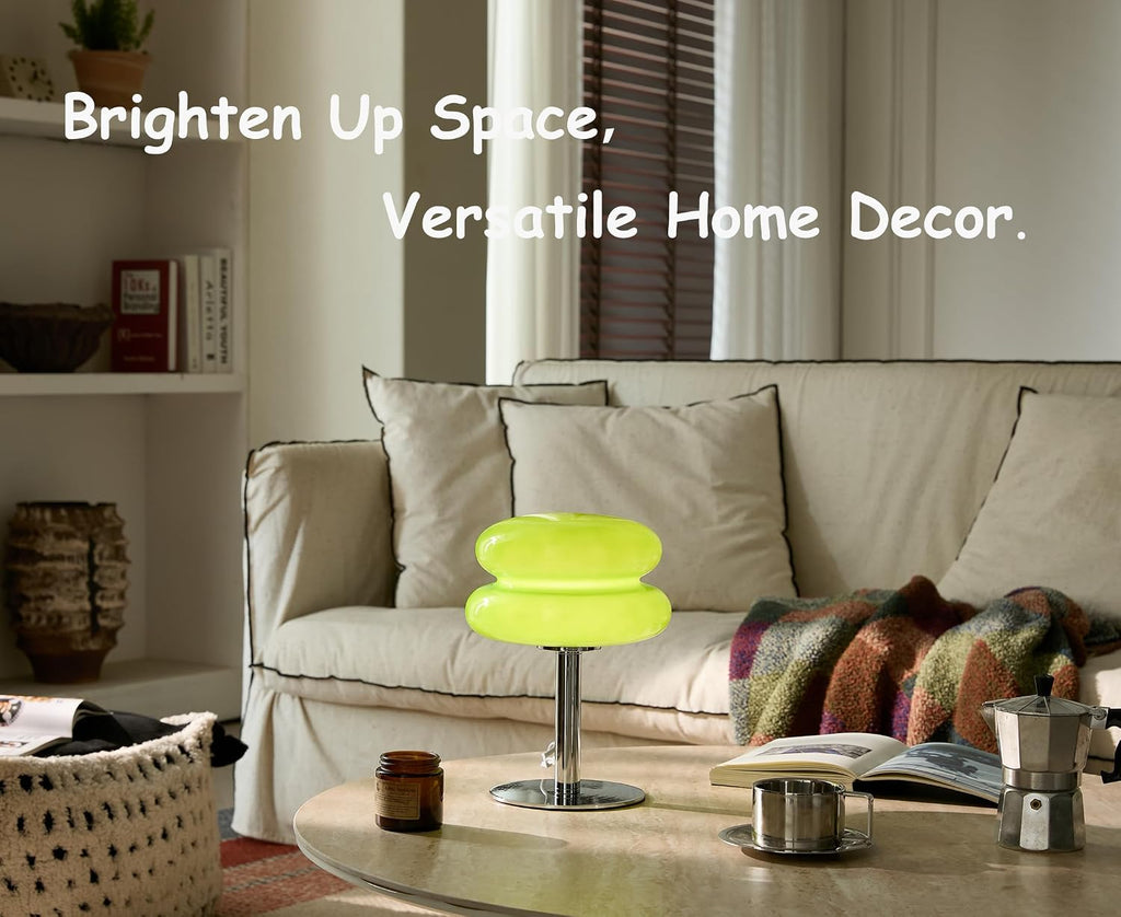 Glivpny Table Lamp Small Mushroom Lamp, Mid Century Desk Lamps (Green)