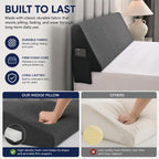 Full Bed Wedge Pillow Headboard & Mattress Gap Filler Long Triangle Pillow