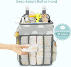 Maliton Hanging Diaper Caddy Organizer Hold 52+ Diapers(Gray Cloud)