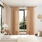 Nanspring Camel Linen Curtains for Living Room Extra Long 112 Inches Long Back - Image 7