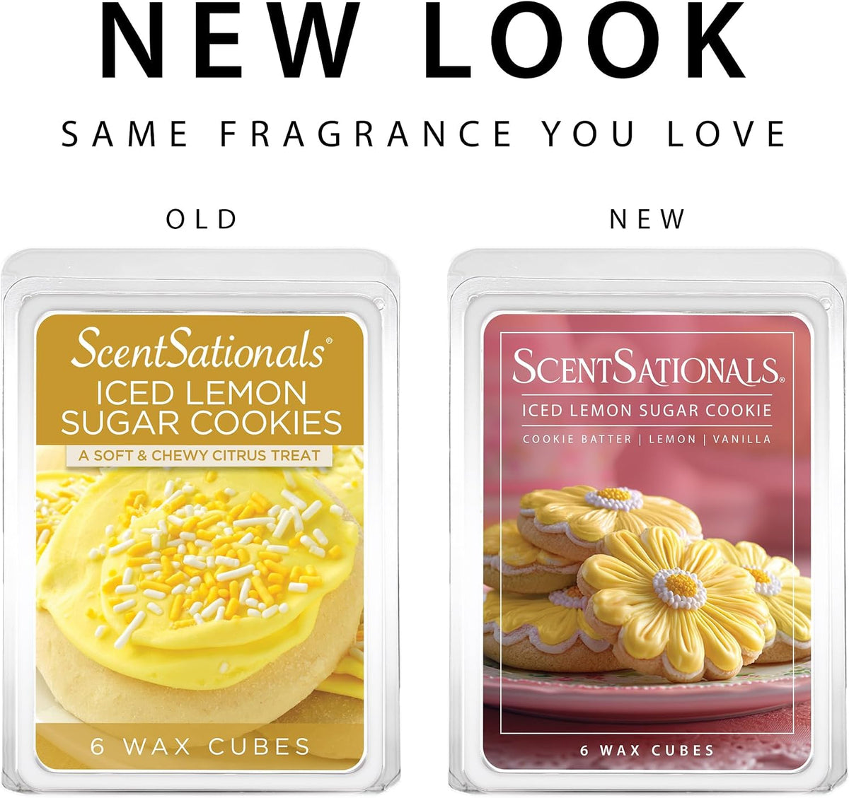 ScentSationals Iced Lemon Sugar Cookies Scented Wax Melts 10oz (24 Cubes)