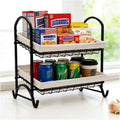 Stackable Candy Display Rack with Canvas Cover|Stackable Candy Organizer|Multi-Function Snack Rack&Shelf for Chips |Perfect Display Solution for Stores (White, Medium)