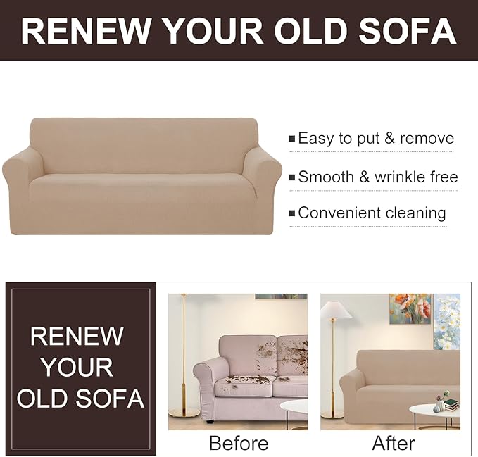 U-NICE HOME Stretch Couch Cover Sofa Cover Sofa Slipcover Furniture Protector - Image 5