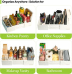 Expandable Bamboo Kitchen Cabinet Organizer for Food Container Lids Holder