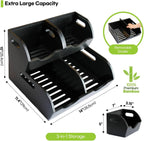 Potato and Onion Storage Bin, Stackable Bamboo Pantry Storage Organizer