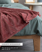 KMUSET Fleece Blanket Twin Size Coral Lightweight Super Soft Cozy Luxury Bed - Image 2