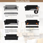 WEERRW 4 Pieces Velvet High Stretch Couch Covers - Image 6