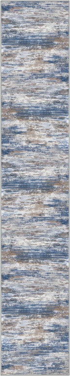 KOZYFLY Modern Abstract Washable Rug Runner 2.6x14 Hallway Rug Runner Non-Slip - Image 8