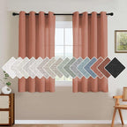 H.VERSAILTEX Linen Curtains Home Decorative Nickel Grommet Curtains Privacy by HVERSAILTEX