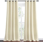 NICETOWN Beige Room Darkening Curtains 96" Long - Image 2