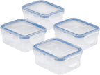 LOCK & LOCK Easy Essentials Food Storage Container Set, 4-Piece -Clear