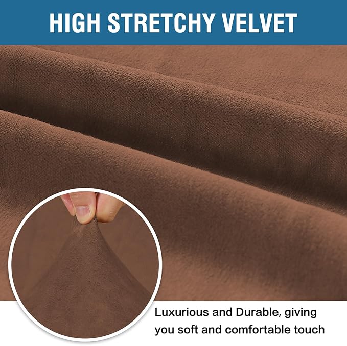 H.VERSAILTEX 1 Peice Stretch Velvet Sofa Covers - Image 3