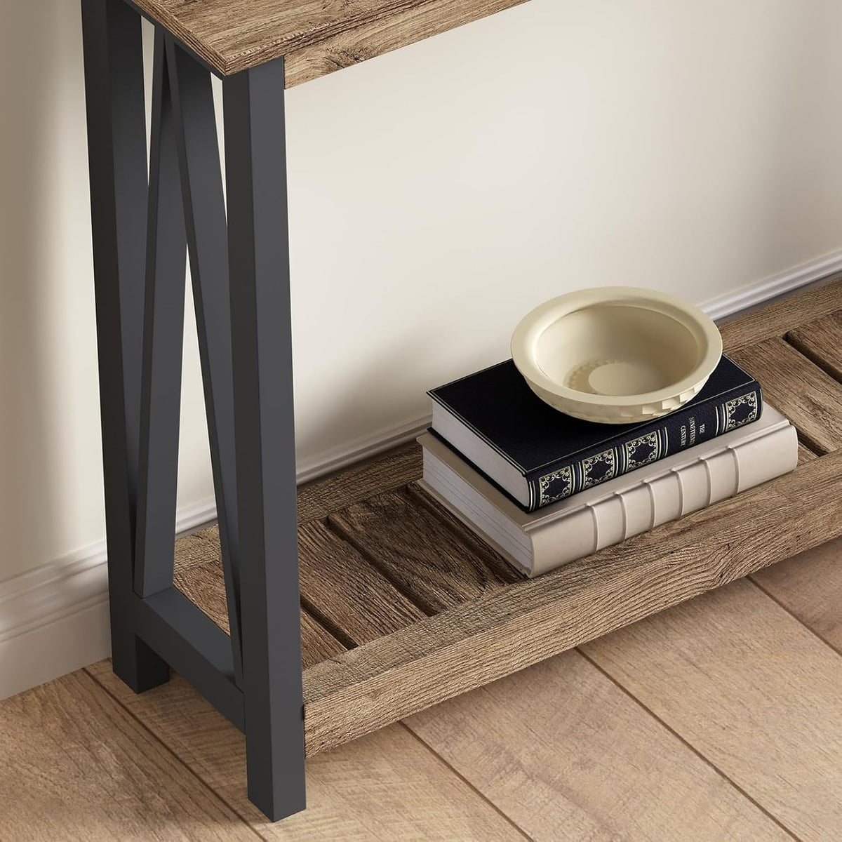 ChooChoo Farmhouse Console Table, Narrow Sofa Table for Entryway, 40 Inch
